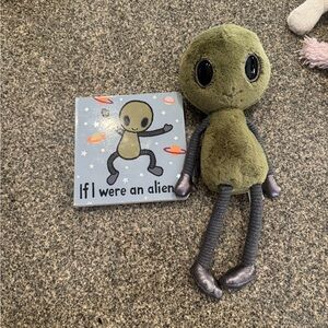 alien jelly cat and book